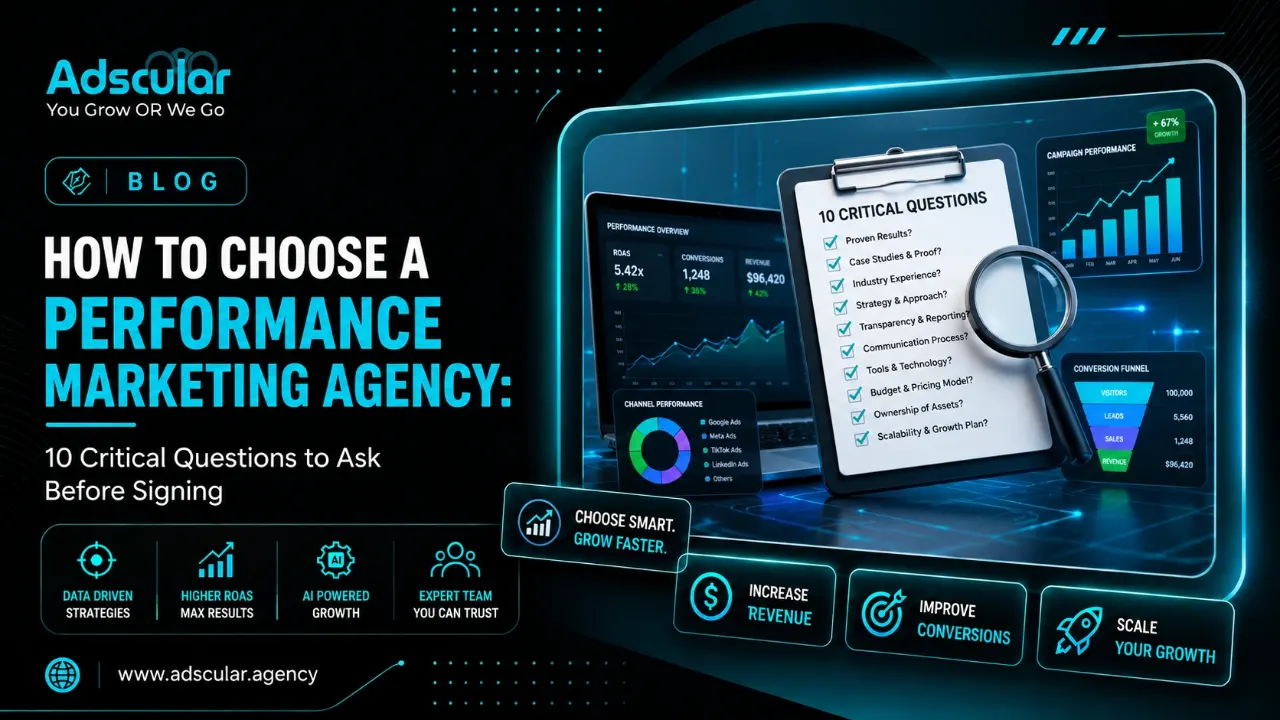 How to Choose a Performance Marketing Agency: 10 Critical Questions to Ask Before Signing